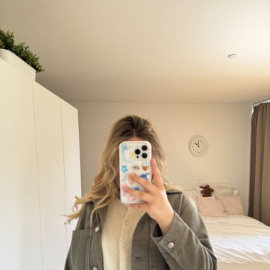 Grüne Jeansjacke
