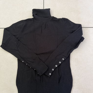 Maglione Nero Collo Alto