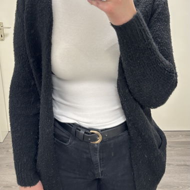 AMISU schwarzer Cardigan