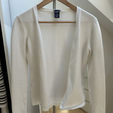 White cardigan