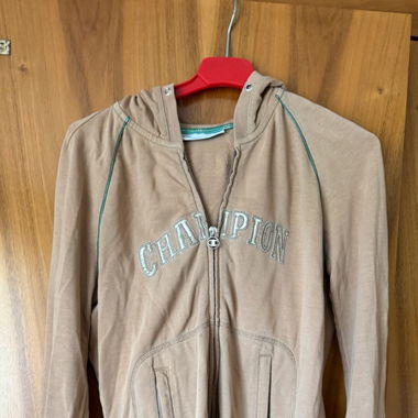 Hellbraune Sport Jacke mit Kapuze