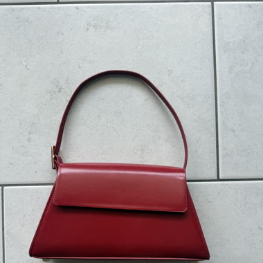 Red shoulder bag