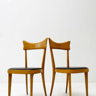  2er Set Mid-Century Stühle im Stil von Ico Parisi