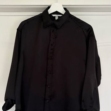 schwarze glänzende Bluse von h&m Gr. S