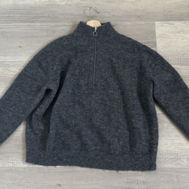 Maglione mezzo zip grigio Marc O'Polo