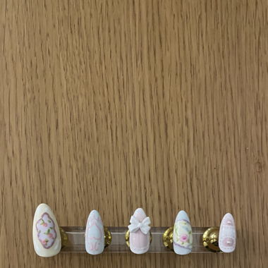 set of 10 press on nails - coquette themed