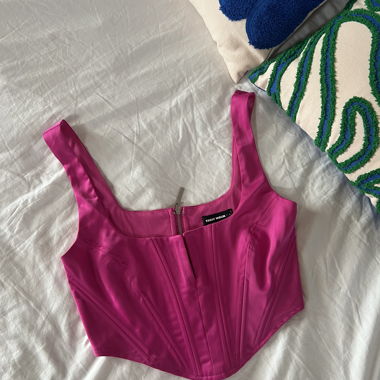Bustier-Corsett-Top rosa fuchsia