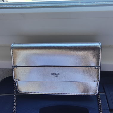 Guess borsa a tracolla argento