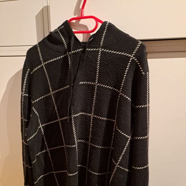 Weicher karierter Wollhoodie