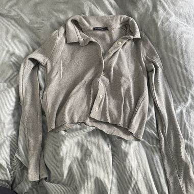 Polo à manches longues Brandy Melville gris