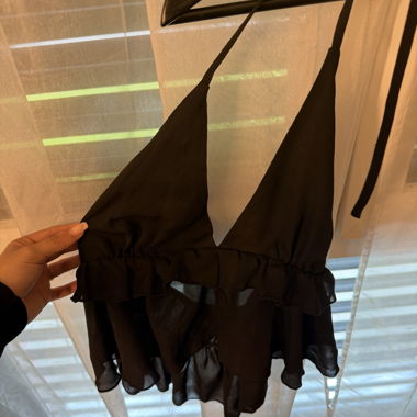 Black Neckholder Top
