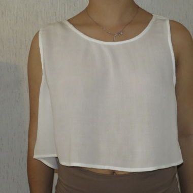 Blouse blanche transparente 