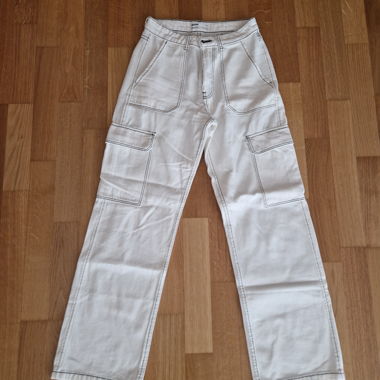 Jeans cargo bianchi