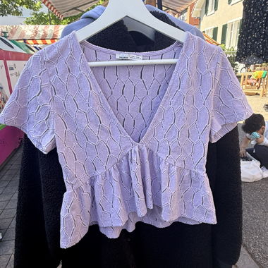 Lilac Pull&Bear Wrap Top