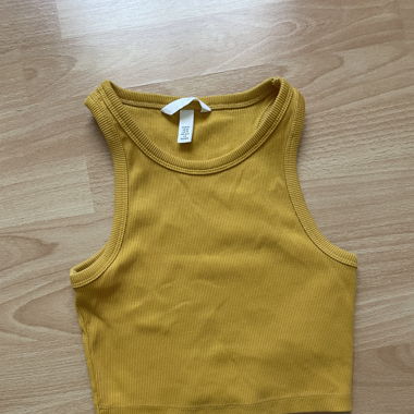yellow Crop top