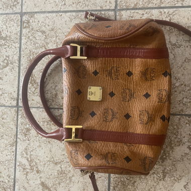 Borsa a spalla MCM Marrone