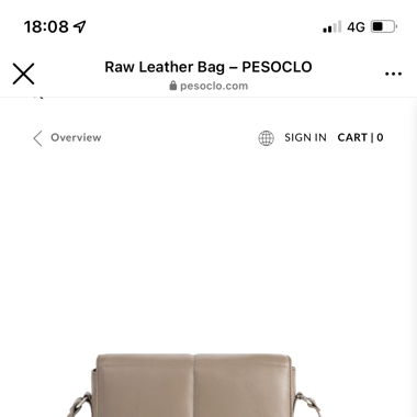 PESO Raw Leather Bag 
