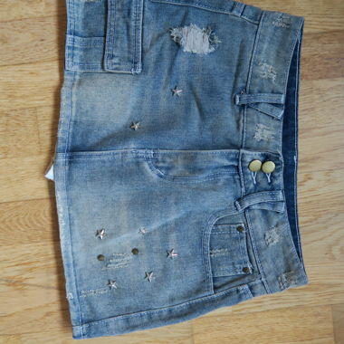 Jeans-Minirock mit Sternen