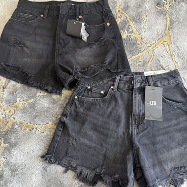 Shorts en denim noir
