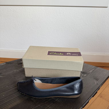 Ballerines Clarks Freckle Ice bleu marine cuir 36
