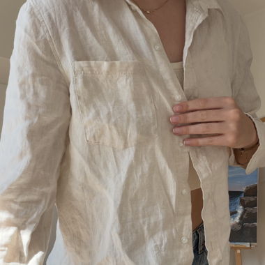 Camicia di lino bianca