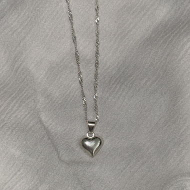 Adjustable Silver 925 Heart Necklace 