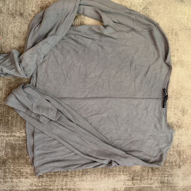 Zara Grey Long-Sleeve Top