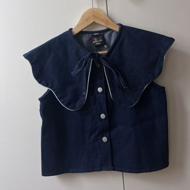 Top sans manches en jean