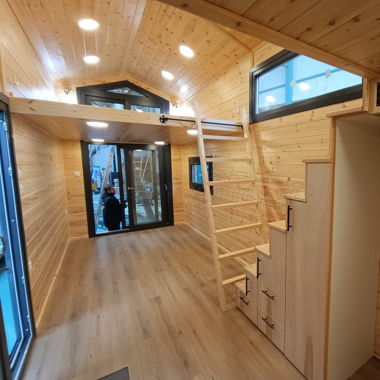 Tiny zu verkaufen Wegen Campingplatz Auflösung 
