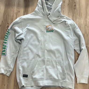 Felpa con cappuccio bianca Ripndip stampata