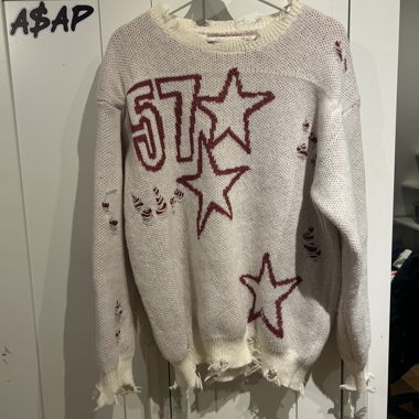 Maglione in maglia effetto vissuto