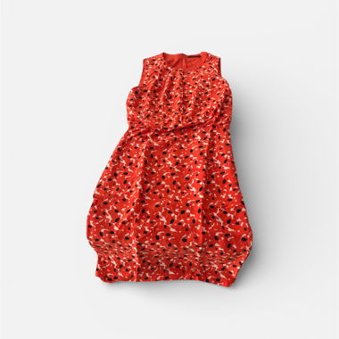 Robe BOSS rouge à motif