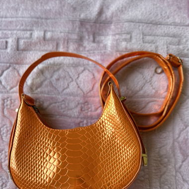 Mini sac orange métallisée 