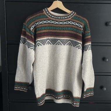 Pull en maille à motifs