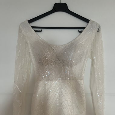white sparkly dress prom wedding idk