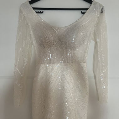 white sparkly dress prom wedding idk