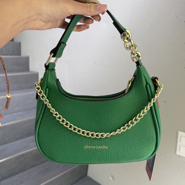 Pierre Cardin grüne Schultertasche