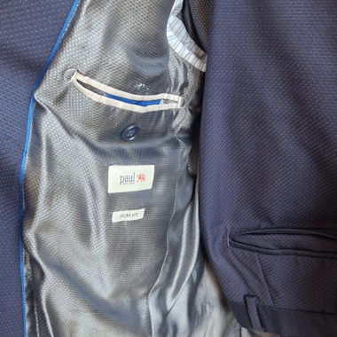 Costume PKZ Bleu avec petits motifs - Slim fit