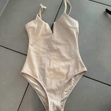 Beige One-Piece Swimsuit