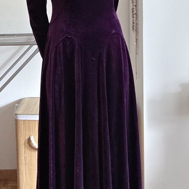 Long purple velvet dress