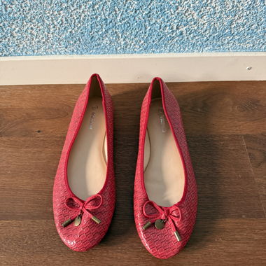 Rote Ballerinas mit Schleife Size 39