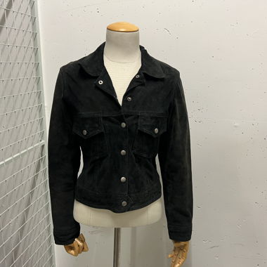 Giacca Gipsy in pelle scamosciata nera S