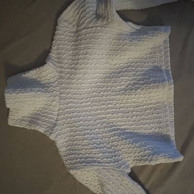 Bershka maglione dolcevita bianco, corto