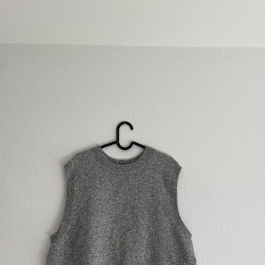 Gilet en maille gris
