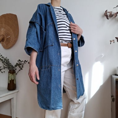 Vintage denim coat 