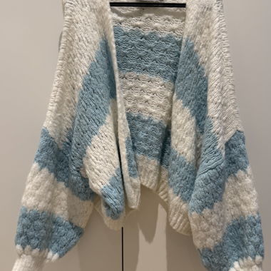 Cardigan Jewelina blanc/bleu clair