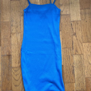 Blue dress with thin straps
