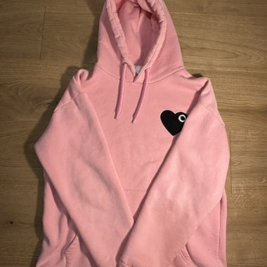 Pink Hoodie with Heart Logo