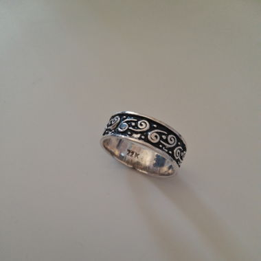925 Silver Ring, Size 59, Vintage