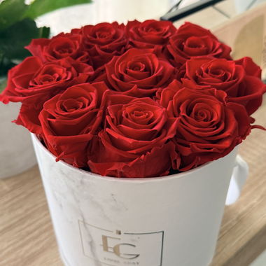 Emmie Gray Infinity Roses en boîte (10 stk)